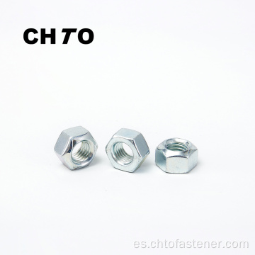 ISO 7042 Grado 8 Zinc chapado en todo el metal Hexagon Tuercas